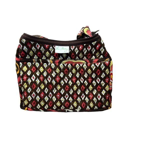 Vera Bradley Puccini Print Large Maggie Crossbody Quilted Handbag Colorful Flora - Picture 4 of 16